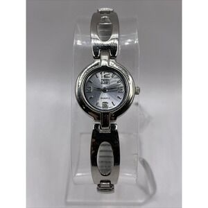 Faded Glory Women's Quartz Watch Silver Tone Stretch Band-‎ New Battery